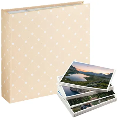 Productafbeelding van Hama Skies II, insteekmap/memo, 10x15 cm, voor 200 foto's, beige. Artikelnummer: 7258