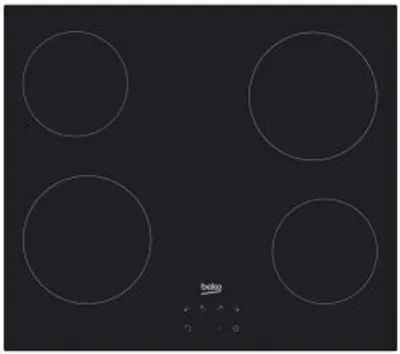 Image de Beko HIC 64400 E, Noir, Encastrable, 60 cm, Vitrocéramique, Vitrocéramique, 4 zones