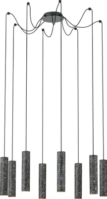 Produktbild von EGLO LED Hängelampe Mentalona, Pendelleuchte Esstisch, Deckenlampe hängend, Stahl in anthrazit, Terrazzo in schwarz, weiß, GU10 Fassung