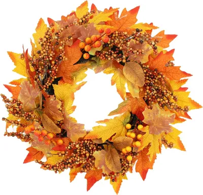 Produktbild von 55cm Herbstkranz Haustür, Türkranz Herbst für Herbst Dekoration