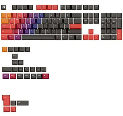 Produktbild von Glorious Gpbt Gradient Pbt Dye-sub Celestial Fire Tastatur Englisch Mehrfarbig  Mehrfarbig One Size