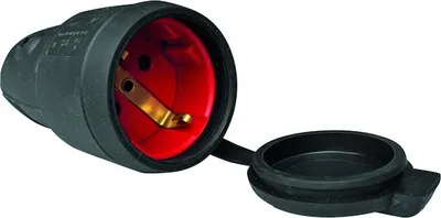 Produktbild von PROTEC.class Gummikupplung PGKS44 schwarz IP44 16A