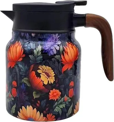 Obrázok produktu pre Termoska v retro štýle z nehrdzavejúcej ocele s filtrom a viečkom na horúce nápoje do kuchyne