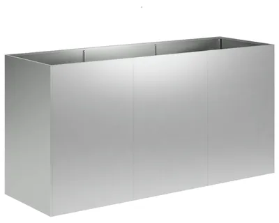 Immagine prodotto di vidaXL Vaso da giardino, argento, 120 x 40 x 60 cm, acciaio zincato