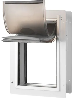 Produktbild von Haustierklappe - Katzenklappe - Hundeklappe mit Magnetsystem - Wandmontage - Ideal für Tür und Wand - L-Größe