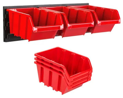 Obrázek produktu pro Nástěnná organizérská deska – 390 x 130 mm – 3 úložné přihrádky