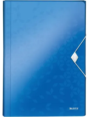 Produktbild von Leitz Fächermappe WOW 45890036 DIN A4 6Fächer PP blau