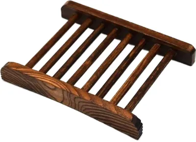 Produktbild von Seifenschale Seifenablage Holz Dunkelbraun 11,5 x 8,5 cm