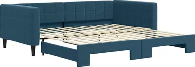 Obrázok produktu pre vidaXL Rozkladacia posteľ Modrá 100x200 cm Velvet