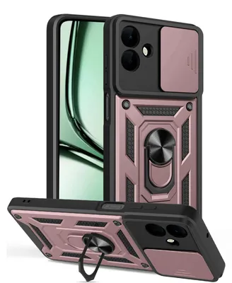 Produktbild von Outdoor Panzer Hülle für Samsung Galaxy A07 mit Kameraschutz Ringhalter Rosegold