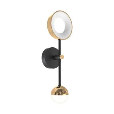Zdjęcie produktu dla Kinkiet LED LARA czarny-francuskie złoto 11W Ciepła biel 1300lm aluminium wym:50x15,6x13cm IP20 Zuma Line