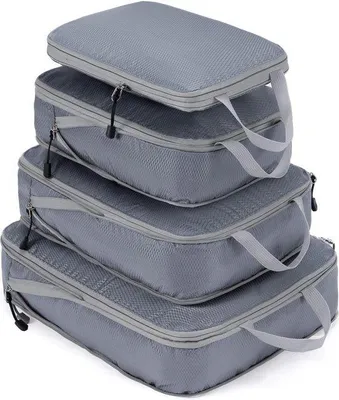 Produktbild von Famanu Packwürfel Kompressionskoffer - Grau, 4 Stück