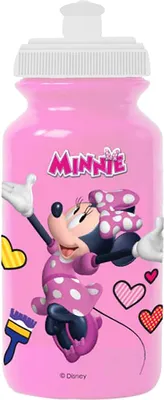 Immagine prodotto di Borraccia Tataway Disney Minnie Mouse in plastica rosa per bambine, 380 ml, con salvagoccia e banda antiscivolo