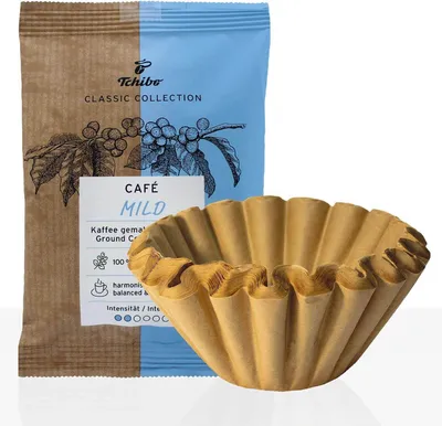 Produktbild von Tchibo Cafe Classic Mild 42 x 60g Kaffee gemahlen + 50 Korbfilter, Servicepaket