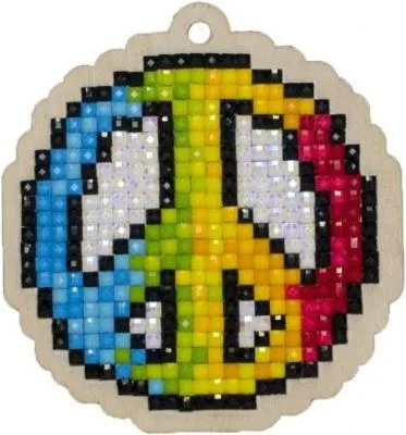 Image de Wizardi Diamond Painting Hippie - Jouets de bricolage créatifs pour enfants et adultes