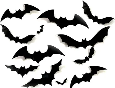 Productafbeelding van Halloween-decoratie, 60 stuks vleermuizen in verschillende maten