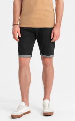 Obrázek produktu pro Ombre Clothing Pánské džínové kraťasy Marku černá S
