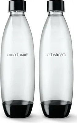 Obrázek produktu pro SodaStream 1741260410, Lahev na sycení CO2, Černá, Průhledná, 1 l, 2 kusů, 170 mm, 85 mm
