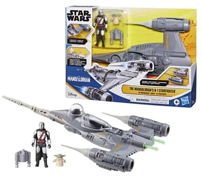 Productafbeelding van Star Wars Epic Hero Series: De N-1 Starfighter van The Mandalorian, ruimteschip, geschikt voor kinderen vanaf 4 jaar, plastic, meerkleurig