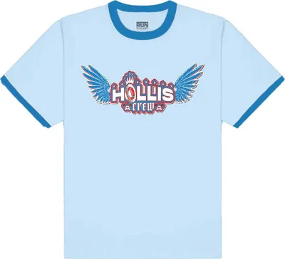 Immagine prodotto di Run DMC - Maglietta "Hollis Crew" per uomo/donna unisex RO4297 (M) (blu cielo/blu reale)
