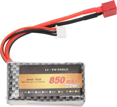 Obrázek produktu pro 7.4V 2S 25C 850mAh LiPo baterie RC Truck Lithium Battery With T Plug pro XLH Q903 Q901 Q902 1/16 2845 Brushless RC Racing Truck