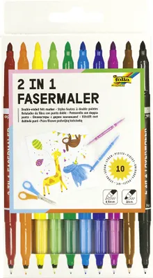 Image de folia Peintre double fibre 2 en 1 étui de 10 pièces