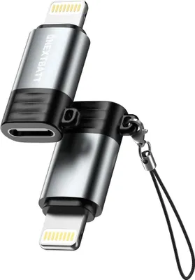 Image de Adaptateur NEXTBATT USB-C femelle vers Lightning - Noir/Gris