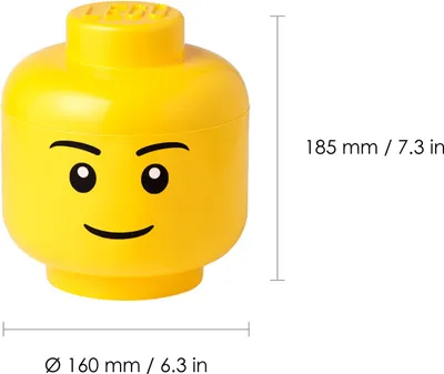 Image de Boîte de rangement pour tête de minifigurine LEGO garçon