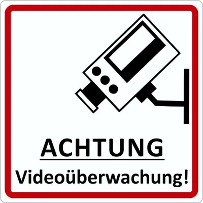 Produktbild von Hermann Schütz Türschild ACHTUNG Videoüberwachung! 100x100mm
