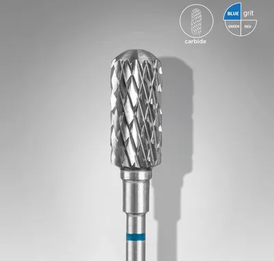 Produktbild von Hartmetallfräser Abgerundeter Zylinder blau, Durchmesser 6 mm / Arbeitsteil 14 mm Staleks