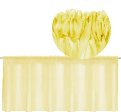 Immagine prodotto di Tenda Bistro con bastone passante, dimensioni: 60x160cm, colore: giallo