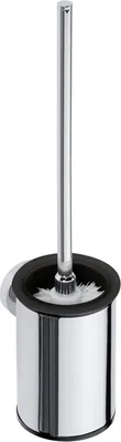 Produktbild von BOMEGA WC-Bürstengarnitur Bürste weiß Messing Chrom poliert 95x385x120 mm für Bad & WC >> zum Bohren oder Kleben