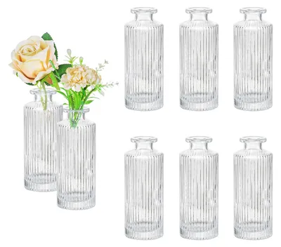 Produktbild von Solidchoice – Set aus 8 Vintage-Glasvasen zur Tischdekoration
