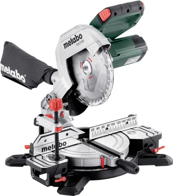 Produktbild von Metabo KS 216 M Kappsäge (Karton, M-Klasse, mit Sägeblattneigung, robuste Bauweise, effektive Spanabsaugung) 610216000