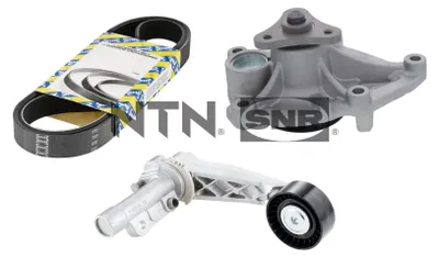 Produktbild von SNR KAP859.400 Wasserpumpe + Keilrippenriemensatz für BMW 1 Schrägheck (F20) 3 Limousine (F30, F80) für MINI Schrägheck (R56) passend für PEUGEOT 207