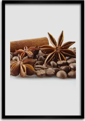 Produktbild von Bild - Bilderrahmen - 50 cm x 70 cm - MDF - Rahmen - Wandkunst Körner Kaffee