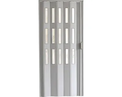 Obrázek produktu pro Shrnovací dveře GAMA 87x200 cm šedá prosklené