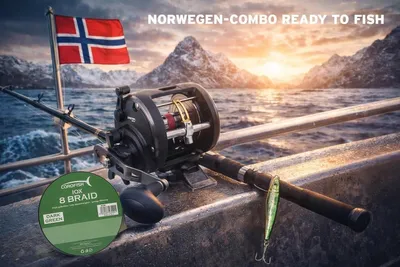 Produktbild von Gerlinger Norwegen-Combo II Ready To Fish - Angelset für Norwegen - Norwegenangeln - Angelrolle, Angelrute, Angelschnur und Pilker