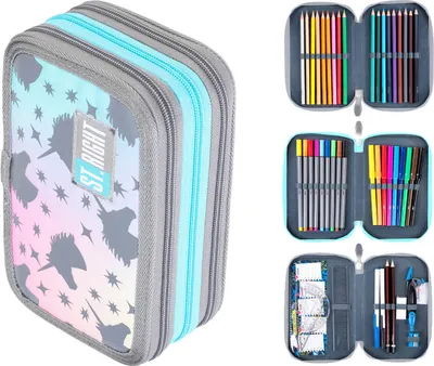 Produktbild von MAJEWSKI Triple Bleistiftkoffer mit PC-05-Ausrüstung Ombre Unicorn Unicorn St.Right