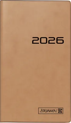 Produktbild von 2026 Brunnen Taschenkalender 753 A6 braun
