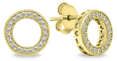 Produktbild von Timeless gold-plated earrings with zircons EA607Y