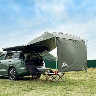 Produktbild von Hrefeu, SUV-Heckklappenzelt mit Markise, wasserdicht 3000 mm, UPF 50+, Heckklapp