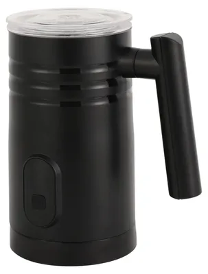 Produktbild von Elektrischer Milchaufschäumer - Milchschäumer für Kaffee - Automatische Abschaltung - Heiß- und Kaltschaum - Edelstahl - Schwarz