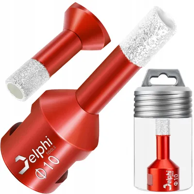 Obrázok produktu pre Delphi Tools diamantová vŕtacia korunka 10 mm, M14 – vákuovo spájkovaná, na dlažbu, slinutú dlažbu a žulu