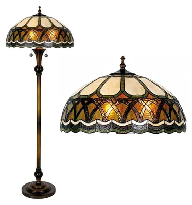Immagine prodotto di Lampada da terra Tiffany Clayre & Eef Ø 56x164 cm Vetro marrone beige