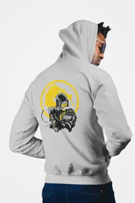 Produktbild von D&B Uni Hoodie ZIPMO00036 Mortal Kombat HellGrau-Größe S