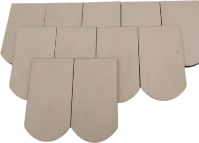 Produktbild von 100 Stück Holzschindeln Biberschwanz B 50 mm x L70 mm x 4 mm