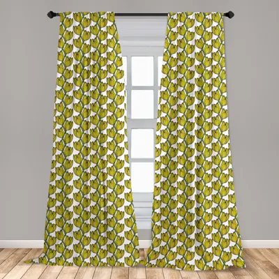 Zdjęcie produktu dla Abakuhaus, zasłony okienne, wzór tulipanów, zestaw składający się z 2 paneli, 150 x 245 cm