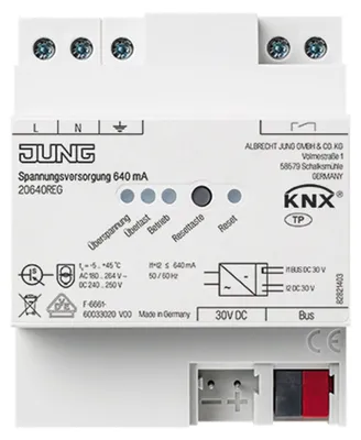 Zdjęcie produktu dla Zasilacz Jung 640mA, KNX 20640 REG