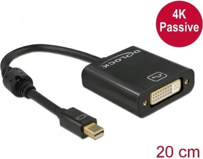 Productafbeelding van DeLOCK 62605 DeLOCK Mini-DisplayPort 1.2/DVI Adapter 4K, Passiv 0,20 m schwarz